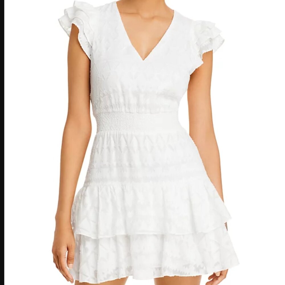 Alice + Olivia Markita Tiered Ruffle Mini Dress Size 4 NWOT